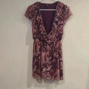 City Studio brown paisley‎ dress size large
